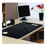 Advantus Faux Leather Desk Pad with Side Rails, 36" x 20", Black (AVT75868) Each