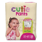Cuties® CutiePants Refastenable Training Pants for Girls, Size 3T-4T, 32 lbs to 40 lbs, 92/Carton (CTJCR8008) Case of 92