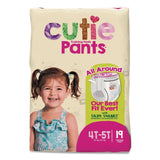 Cuties® CutiePants Refastenable Training Pants for Girls, Size 4T-5T, 38 lbs to 50 lbs, 76/Carton (CTJCR9008) Case of 76