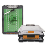 Dexas® ClearView Clipcase Storage Clipboard, 0.35" Clip Capacity, Holds 8.87 x 12.25 Sheets, Gray/Orange (DSE5717804) Each