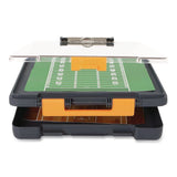 Dexas® ClearView Clipcase Storage Clipboard, 0.35" Clip Capacity, Holds 8.87 x 12.25 Sheets, Gray/Orange (DSE5717804) Each