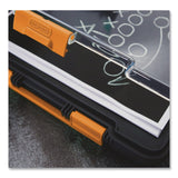 Dexas® ClearView Clipcase Storage Clipboard, 0.35" Clip Capacity, Holds 8.87 x 12.25 Sheets, Gray/Orange (DSE5717804) Each