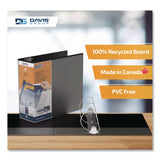Stride QuickFit D-Ring View Binder, 3 Rings, 4" Capacity, 11.5 x 8, Black (DVO870601) Each