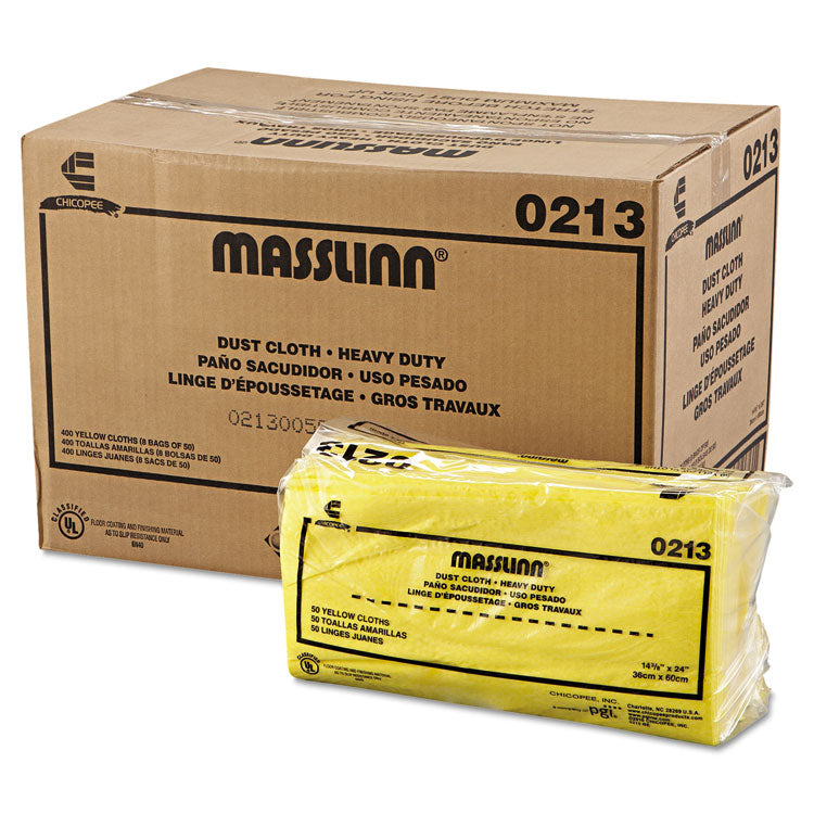 Chix® Masslinn Dust Cloths, 1-Ply, 16 x 24, Unscented, Yellow, 50/Pack, 8 Packs/Carton (CHI0213) 8 Boxes of 50