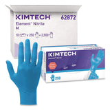 Kimtech™ Element Nitrile Exam Gloves, Powder-Free, AQL 1.5, Medium, 3.2 mil Thick, 9.3" Long, Blue, 250/Box, 10 Boxes/Carton (ANS62872) Case of 2500