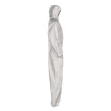 KleenGuard™ A35 Liquid and Particle Protection Coveralls, Zipper Front, Hooded, Elastic Wrists and Ankles, 3X-Large, White, 25/Carton (ANS38942) Case of 25