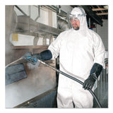 KleenGuard™ A35 Liquid and Particle Protection Coveralls, Zipper Front, Hooded, Elastic Wrists and Ankles, 3X-Large, White, 25/Carton (ANS38942) Case of 25