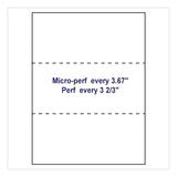 Alliance Perforated Laser Cut Sheets with ColorLok, 92 Bright, Perforated Every 3.67", 20 lb Bond Weight, 8.5 x 11, White, 500/Ream (IPS30060) 1 RM