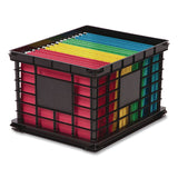 IRIS File Storage Durable Plastic Crate, 13.87 x 16.87 x 11.5, Black (IRS270010200309) Each