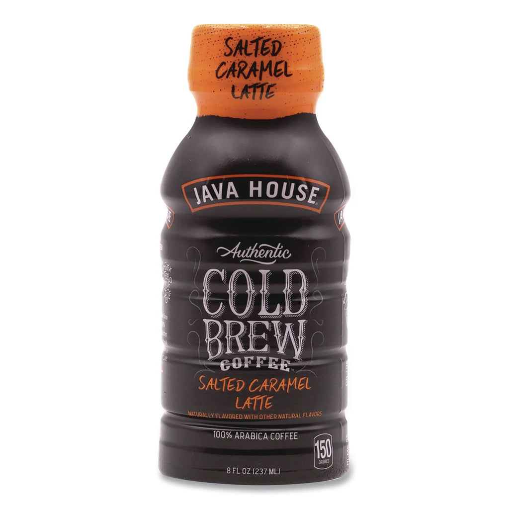 Java House Lattes Java House® Cold Brew Coffee, Salted Caramel Latte, 8 oz Bottle, 12/Ca ...