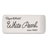 Paper Mate® White Pearl Latex-Free Plastic Eraser, For Pencil Marks, Rectangular Block, White, 3/Pack (PAP70624) Pack of 3