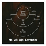 P.F. Candle Co. Ojai Lavender Soy Candle, 40 to 50 Hours Burn Time, 2.9 d x 3.5 h, 7.2 oz, Amber (PFRSC35) Each