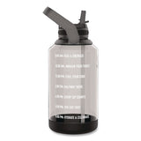 TAKEYA® Tritan Motivational Plastic Water Bottle, 64 oz, Stormy Black (TKY54145) Each