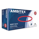 AMBITEX® N5201 Series Powder-Free Nitrile Gloves, Small, 9" Long, Blue, 100/Box, 10 Boxes/Carton (TXINSM5201CT) Case of 1000