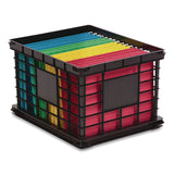 IRIS File Storage Durable Plastic Crate, 13.87 x 16.87 x 11.5, Black (IRS270010200309) Each
