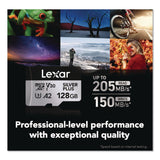 Lexar™ Professional SILVER Series SDXC Memory Card, 205MB/s Read Speeds and 150MB/s Write Speeds, UHS-I V30 U1 Class 10, 128 GB (LXRLSDSIPL128GB) Each