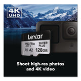 Lexar™ Professional SILVER Series SDXC Memory Card, 205MB/s Read Speeds and 150MB/s Write Speeds, UHS-I V30 U1 Class 10, 128 GB (LXRLSDSIPL128GB) Each