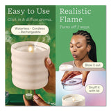 Lifelines® Aromatherapy Essential Oil Flameless Candle Diffuser, Rosemary and Lemon Essential Oil, 5.5 x 5.5 x 5.5, Ivory (LLN111617) Each