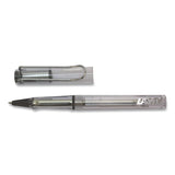 LAMY safari Rollerball Pen, Stick, Medium, Black Ink, Vista Transparent/Black Barrel (LMYL312) Each