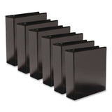 Simply™ Round Ring View Binder, 3 Rings, 3" Capacity, 11 x 8.5, Black, 6/Carton (MPL2372121690) Case of 6