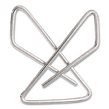 Officemate OIC Ideal Butterfly Clamps, #2, Silver, 50/Box (OIC378812) Box of 50