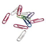 Officemate Paper Clips, #2, Vinyl Coated, Assorted Translucent Colors, 600/Pack (OIC509946) Pack of 600