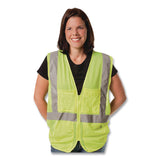 PIP ANSI Class 2 Hook and Loop Safety Vest, Large, Lime (PID302MVGLYL) Each