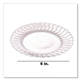 Fineline Settings Flairware Flared Dessert Plate, 6" dia, Clear, 180/Carton (TBL206CL) Case of 180