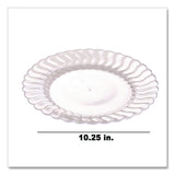 Fineline Settings Flairware Dinner Plate, 10.25" dia, Clear, 144/Carton (TBL210CL) Case of 144