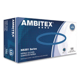 AMBITEX® N5201 Series Powder-Free Nitrile Gloves, Large, 9" Long, Blue, 100/Box (TXINLG5201) Box of 100