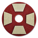 3M™ Diamond TZ Abrasive Pads, 3.3 x 1.12, Red, 16/Carton (MMMTRIZTZRED4) Case of 16