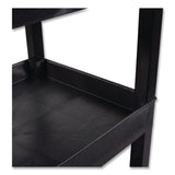 Luxor TUFFY XL Three-Shelf Heavy-Duty Multipurpose Utility Cart, Plastic, 375 lb Capacity, 35.25" x 18" x 37.25", Black (LXCEC111HDB) Each