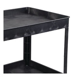 Luxor WORKLOAD Two-Shelf Heavy-Duty Industrial Utility Cart, Plastic, 500 lb Capacity, 45.5" x 25.5" x 33", Black (LXCXLC11B) Each