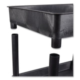 Luxor ENDURA Two-Shelf Utility Cart, Plastic, 300 lb Capacity, 26.5" x 18.5" x 37.5", Black (LXCSTC11B) Each