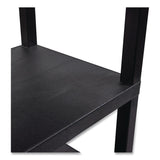 Luxor TUFFY Three-Shelf Multipurpose Utility Cart, Plastic, 300 lb Capacity, 26.5" x 18.5" x 34", Black (LXCWT34S) Each