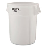 Rubbermaid® Commercial Vented Round Brute Container, 44 gal, Plastic, White, 4/Carton (RCP1779740) Case of 4