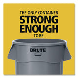 Rubbermaid® Commercial Vented Round Brute Container, 44 gal, Plastic, White, 4/Carton (RCP1779740) Case of 4