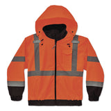 ergodyne® GloWear 8379 Class 3 Hi-Vis Fleece Lined Bomber Jacket, X-Small, Orange (EGO24461) Each