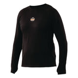 ergodyne® N-Ferno 6435 Midweight Long Sleeve Base Layer Shirt, Small, Black (EGO40202) Each