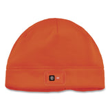 ergodyne® N-Ferno 6801 Winter Skull Cap with LED Rechargeable Light, Fleece, One Size Fits Most, Orange (EGO16791) Each