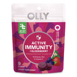 OLLY® Active Immunity + Elderberry Gummy, Berry Brave, 9/Pack (LIL46296) Pack of 9