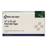First Aid Only™ First Aid Tape, Paper, 0.5" x 2.5 yd, White, 6 Rolls/Box (FAOAN5111) Box of 6