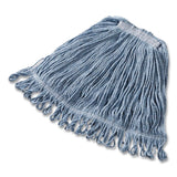Rubbermaid® Commercial Super Stitch Blend Mop, Green Headband, Cotton/Synthetic, Medium, Blue (RCPD212BLUEA) Each