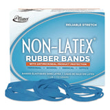 Alliance® Antimicrobial Non-Latex Rubber Bands, Assorted Sizes, Cyan Blue, 250/Box (ALL42549) Box of 250