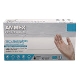 AMMEX® Professional Vinyl Exam Gloves, Powder-Free, Small, Clear, 100/Box (AXCVPF62100) Box of 100