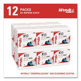 WypAll® GeneralClean X50 Cleaning Cloths, 12 x 12.5, White, 84/Pack, 12 Packs/Carton (KCC39005) Case of 12
