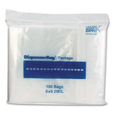 Fantapak Reloc Zippit Plastic Zipper Bags, 6" x 6", Clear, 1,000/Box (MGPMGZ2P0606) Box of 1000