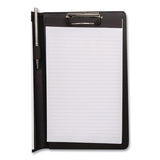 Bond Street, Ltd. Faux-Leather Padfolio, Notched Front Cover with Clipboard Fastener, 9 x 12 Pad, 9.75 x 12.5, Black (BND5041BSBLACK) Each