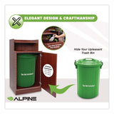 Alpine Industries Food Service Trash Enclosure, 32 gal, Melamine Faced Chipboard, Mahogany (ALH476DHMA) Each