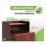 Alpine Industries Food Service Trash Enclosure, 32 gal, Melamine Faced Chipboard, Mahogany (ALH476DHMA) Each